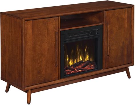 ClassicFlame Mahogany Cherry Leawood TV Stand with Electric Fireplace ...