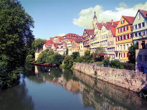 Neckar river-front. Tübingen, Germany Sequential, Canal, Structures, Pins