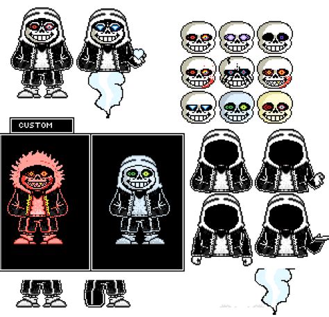 Pixilart - dust sans sprite sheet by Glitched-artist