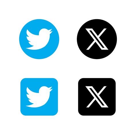 New and old twitter logo set icon. Vector twitter icon 27028709 Vector ...