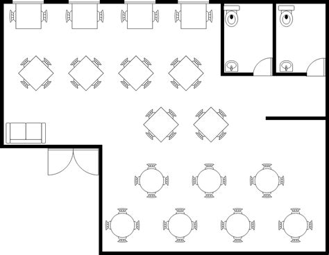 Small Restaurant Seating Plan | Seating Chart Template