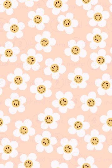 Preppy Smiley Face Wallpaper Discover more Aesthetic, flower, Green ...