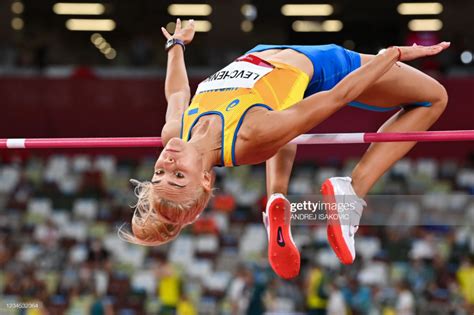 Ukraine's Yuliya Levchenko competes in the women's high jump final ...