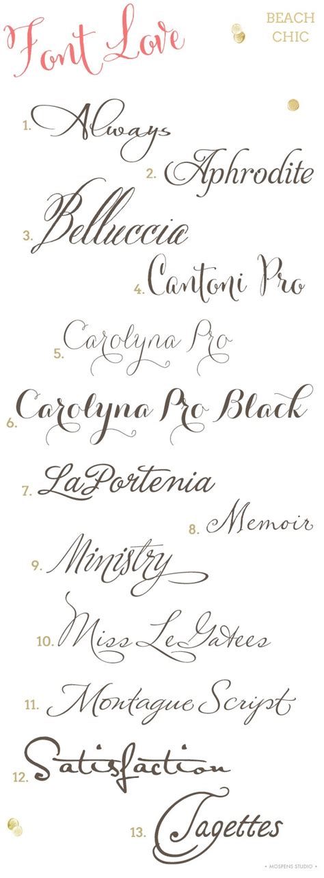 Beach wedding invitation fonts | Mospens Studio