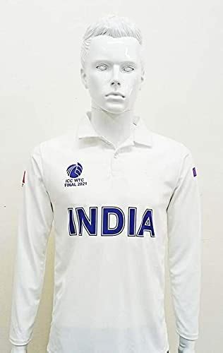 GENERIC India Test Match (WTC) Jersey 2021-22 Full Sleeve (34 (for 9-10 ...