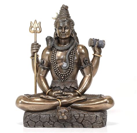 Buy Kaka jiji Handicraft Bronze Intuitive Seated Lord Shiva Decorative ...