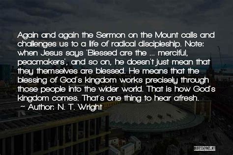 Top 92 Quotes & Sayings About Sermon On The Mount