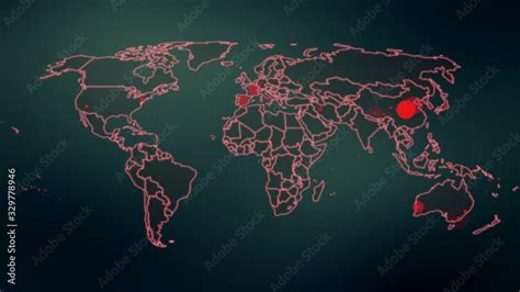 Coronavirus World Map. Animation that represents the spread of the ...