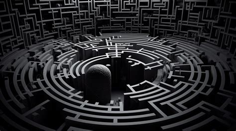 3d Labyrinth Is Depicted With A Maze Background, 3d Illustration Of A ...