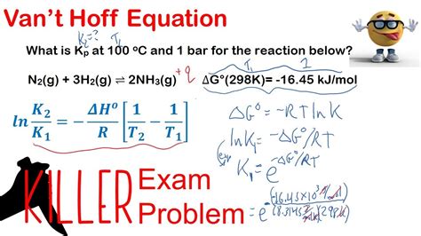 Van't Hoff Equation - Killer Exam Problem (Thermodynamics) - YouTube