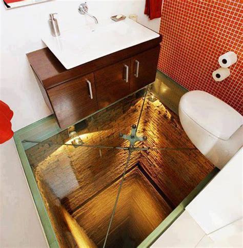 Life Style: Glass Floor Bathroom Over Old 15 Story Elevator Shaft