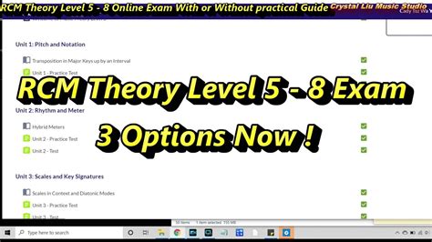 RCM Online Theory Exam Level 5 - 8 , 3 Options to do the exam! - YouTube