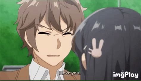 Love You Too Anime GIF - LoveYouToo Anime Mai - Discover & Share GIFs