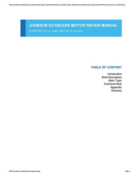 Johnson outboard motor repair manual by szerz90 - Issuu