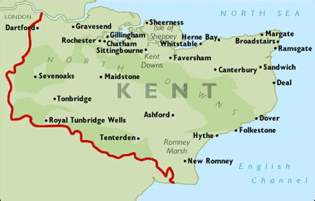 Map of Kent | England map