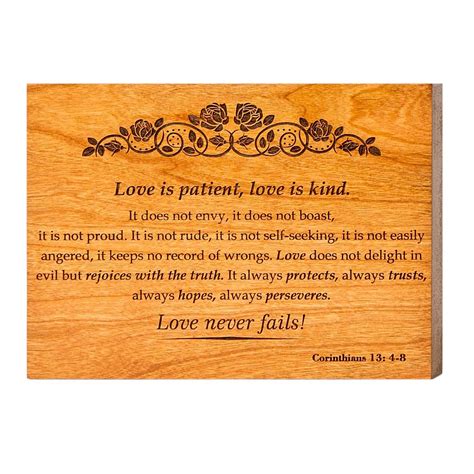 Buy Love Is Patient Love Is Kind Wall Art | Religious Shelf and Table ...