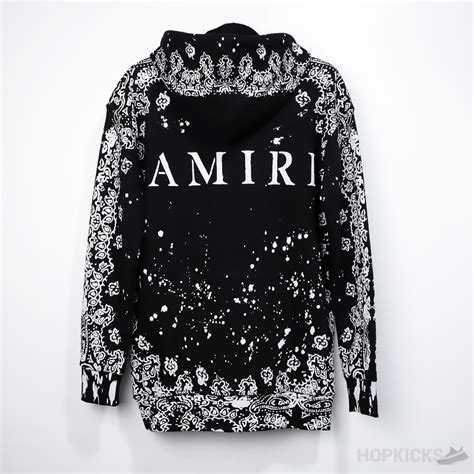 Amiri Bandana Pattern Hoodie