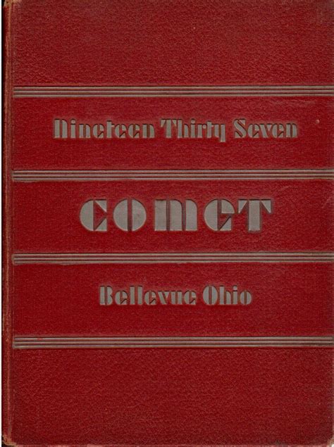 1937 Yearbook: Bellevue High School, Comet by Yearbook Staff: Good+ ...