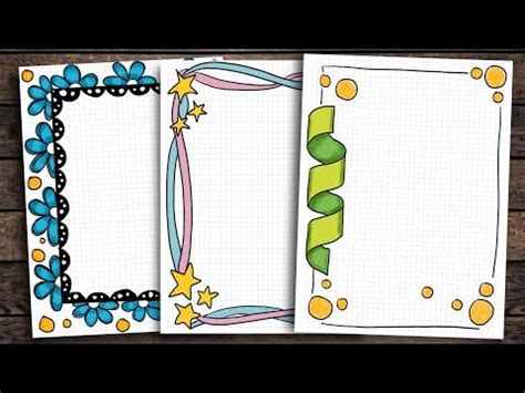 16# Border designs on paper|Border Designs|Project work Designs|Borders ...