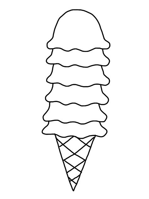 Gambar Ice Cream Cone Coloring Page Free Download Clip Art Pages di ...