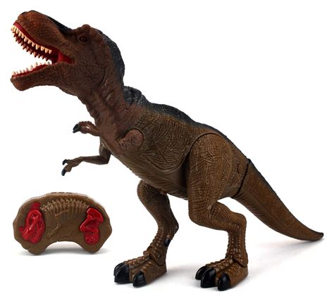 T-Rex Battery Operated Remote Control Walking Toy Dinosaur Figure w ...