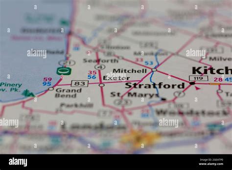 Exeter ontario on a map hi-res stock photography and images - Alamy