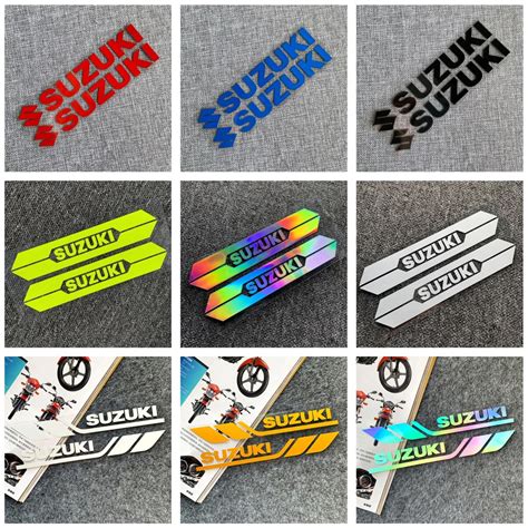 Reflective Suzuki Motorcycle Sticker Logo Decal Vinyl Emblem - Decals ...