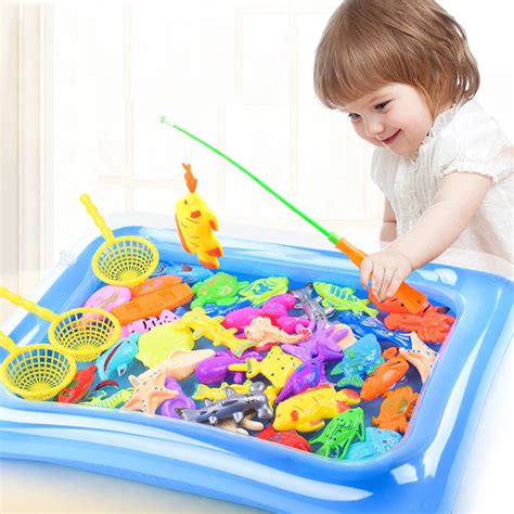 Aliexpress.com : Buy Fish Toys Water Pool Magnetic Fish Pole Rod Net ...