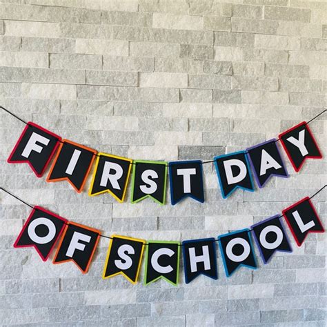 First Day of School Banner Back to School Banner First Day - Etsy