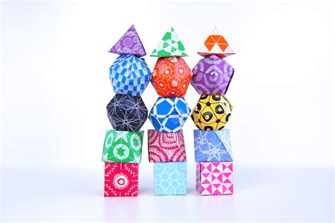 Math Art Idea: 3D Geometric Shapes - Babble Dabble Do