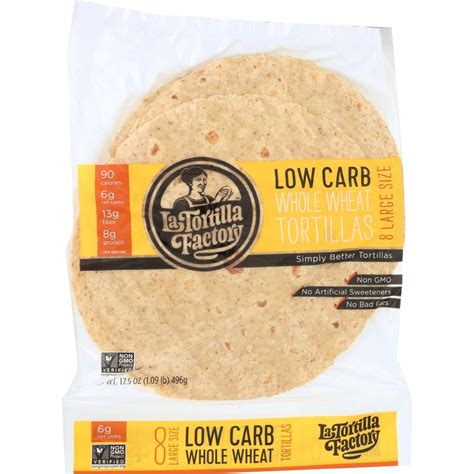 La Tortilla Factory, Low Carb Whole Wheat Tortillas, 17.5 oz, 8 ct ...