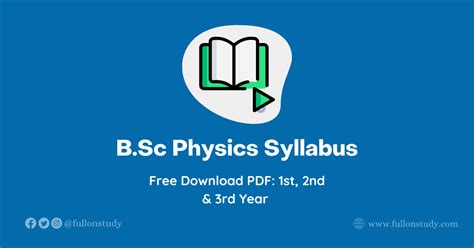 BSc Physics Syllabus 2021: 1st, 2nd & 3rd Year [PDF]