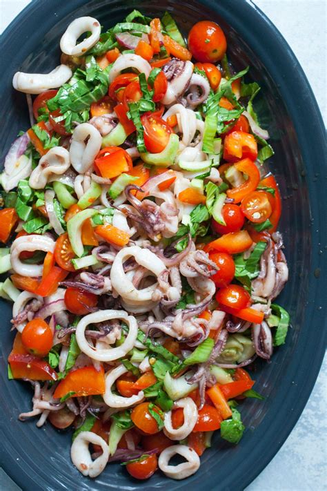 Calamari Salad | Recipe | Sea food salad recipes, Seafood salad ...