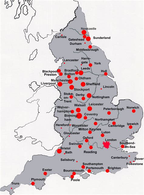 Map Of England Cities And Towns - Viewing Gallery