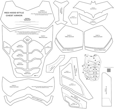 Eva Foam Armor Templates