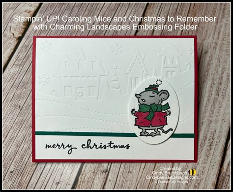 Stampin’ UP! Caroling Mice with Charming Landscapes Embossing Folders ...