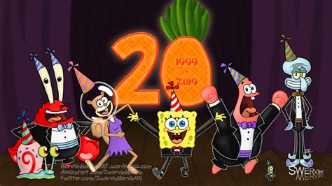 SpongeBob SquarePants' 20th Anniversary by SwervinMervin on DeviantArt