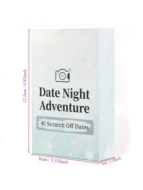 40 Date Night Ideas For Couple, Adventurous Scratch-Off Cards For ...