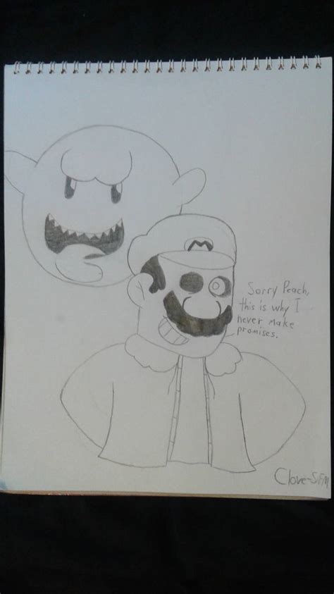 Mario/Sans Drawing by CloveTheGamer on DeviantArt