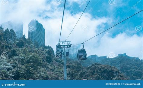 Genting Highlands Cable Car Editorial Stock Image - Image of gondola ...