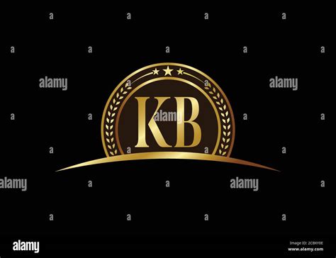 Initial Monogram Letter K B Logo Design Vector Template. K B Letter ...