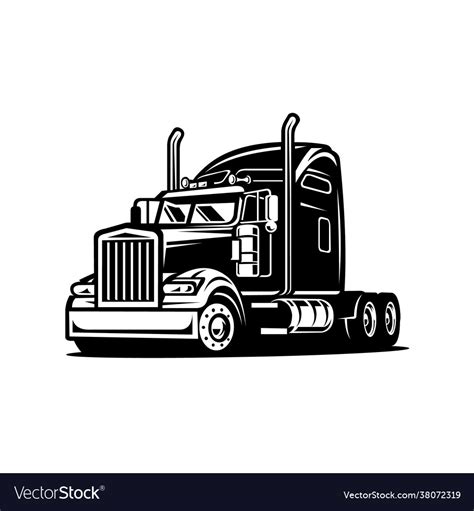 American semi truck images Royalty Free Vector Image