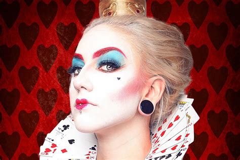 Queen of hearts inspired makeup | Alice in wonderland | Alice in ...