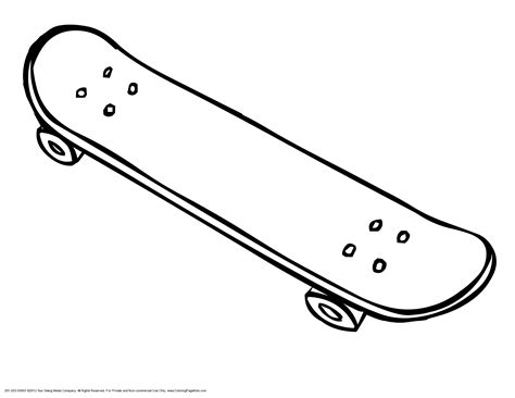 Skateboard Clip Art Black and White – Cliparts