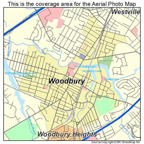 Aerial Photography Map of Woodbury, NJ New Jersey