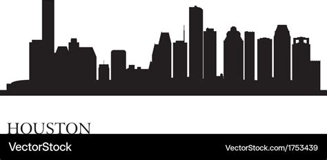 Houston city skyline silhouette background Vector Image