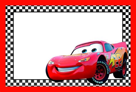 Cars Lightning McQueen Printable Template | Cars birthday invitations ...