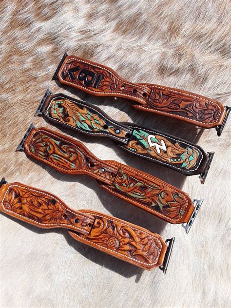 Custom Tooled Leather Apple Watchband | Apple watch bands women, Apple ...