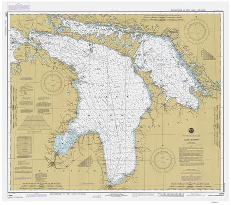 Lake Huron 1984 - Old Map Nautical Chart Reprint LS5 - OLD MAPS