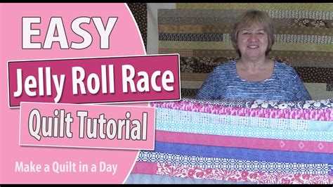 Jelly Roll Race Quilt Top Tutorial: Quilting for Beginners - YouTube